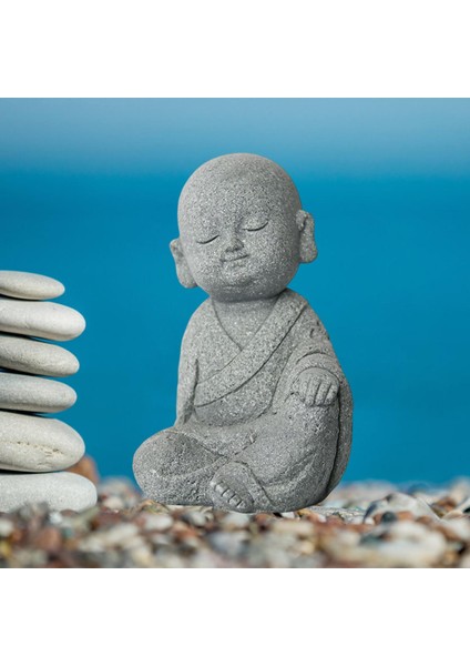 Tiny Buddha Monk Heykeli Figürin Süsler Araba Gösterge Tablosu Dekor Hediyeleri Tek El Bacakta (Yurt Dışından) indirimleri