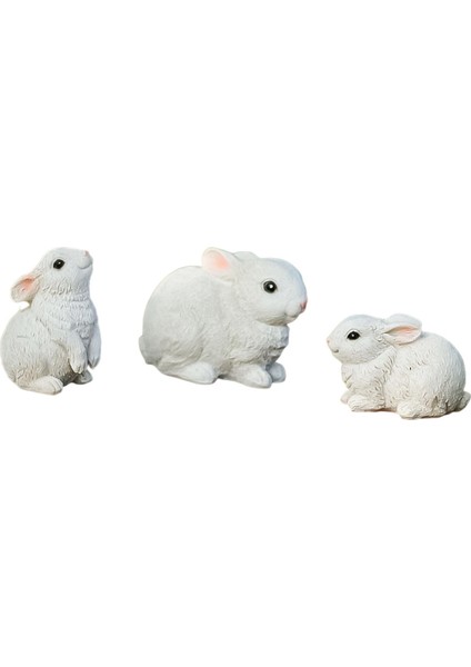 3x Heykel Figürleri Tavşan Figürinleri Yaşamak Için (Yurt Dışından)