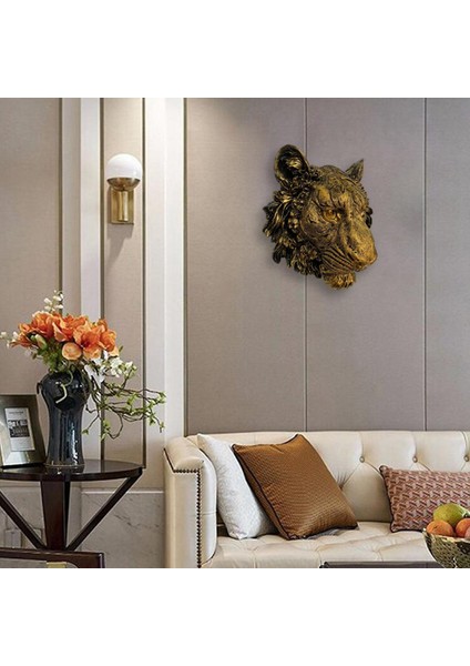 Iskandinav Hayvan Kafa Heykel Reçinesi Vahşi Hayvanlar Ev Dekor Için Büst Heykel 20.5X11X22CM (Yurt Dışından) modelleri