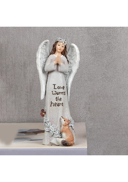 Blessing Angel Heykel Sanat Zanaatlar Için Yürüyüş Yolu Ev Aksanları Tilki Için Dekorasyonlar (Yurt Dışından) fırsatları