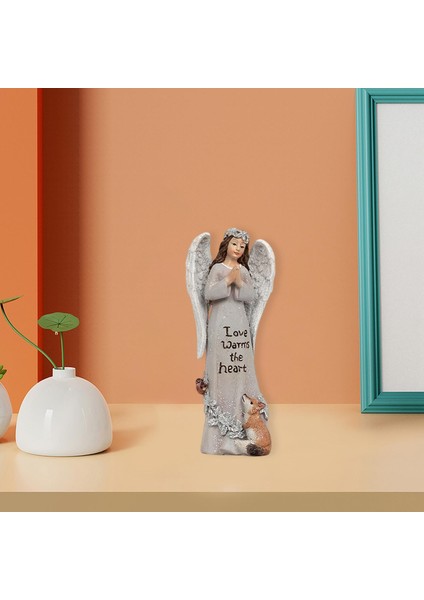 Blessing Angel Heykel Sanat Zanaatlar Için Yürüyüş Yolu Ev Aksanları Tilki Için Dekorasyonlar (Yurt Dışından) indirimleri
