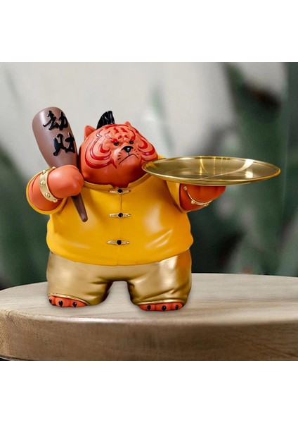 Reçine Tiger Heykel Depolama Tepsisi Ev Dekoru Giriş Yatak Odası Sarı (Yurt Dışından) modelleri