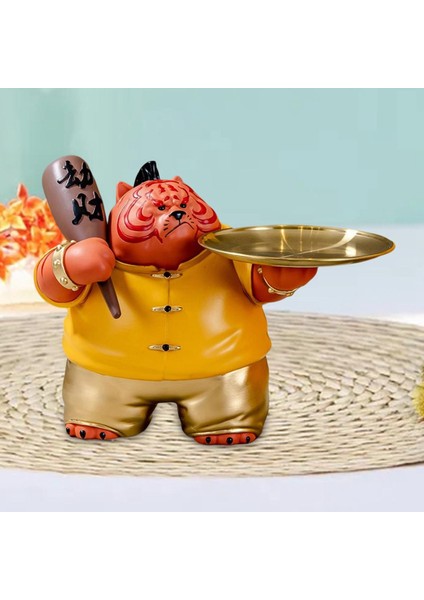 Reçine Tiger Heykel Depolama Tepsisi Ev Dekoru Giriş Yatak Odası Sarı (Yurt Dışından) fırsatları