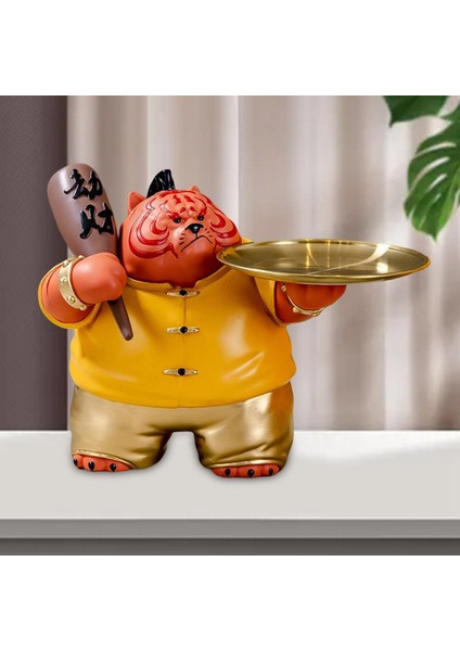 Reçine Tiger Heykel Depolama Tepsisi Ev Dekoru Giriş Yatak Odası Sarı (Yurt Dışından) indirimleri