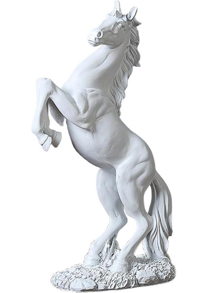 Reçine Heykeli Reçine Atlama Stallion Heykel Ev Dekoru Beyaz (Yurt Dışından) fiyatları