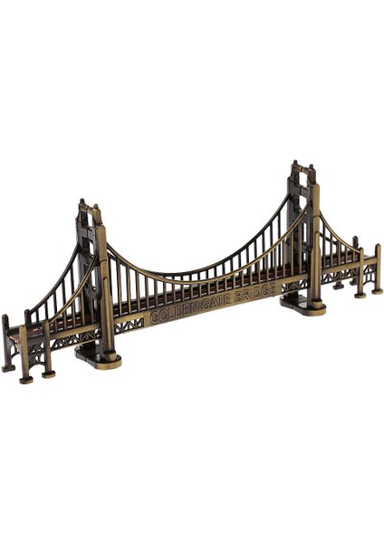 Retro Metal Bina Modeli Dekorasyon Köprüsü Heykeli Kafe Dekoru (Yurt Dışından)