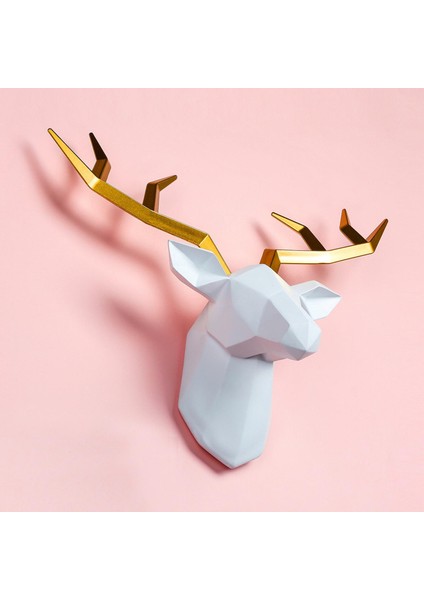 Reçine Heykel Figürinler Heykel Boynuzlar Yemek Odası Geyik Baş Duvar Dekoru (Yurt Dışından) fiyatları