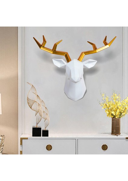 Reçine Heykel Figürinler Heykel Boynuzlar Yemek Odası Geyik Baş Duvar Dekoru (Yurt Dışından) fırsatları