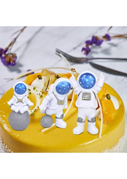 3 Adet Pvc Astronot Heykel Süsleri Masa Tv Raf Tatili Hediyeleri Mavi (Yurt Dışından) fırsatları