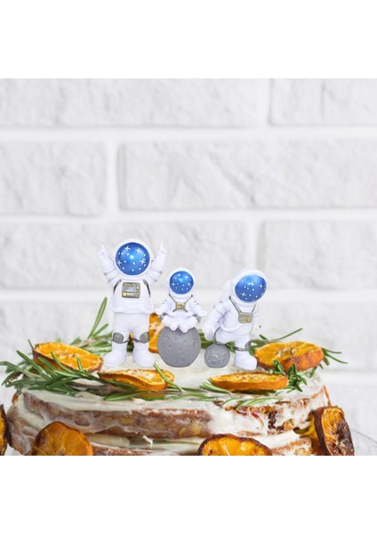 3 Adet Pvc Astronot Heykel Süsleri Masa Tv Raf Tatili Hediyeleri Mavi (Yurt Dışından) indirimleri