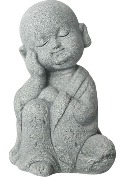 Tiny Buddha Monk Heykeli Figürin Süsler Araba Gösterge Tablosu Dekor Hediyeleri Tek El Yüzde (Yurt Dışından)