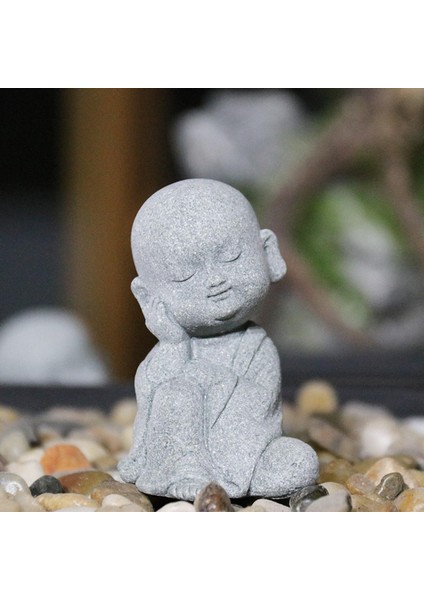 Tiny Buddha Monk Heykeli Figürin Süsler Araba Gösterge Tablosu Dekor Hediyeleri Tek El Yüzde (Yurt Dışından)