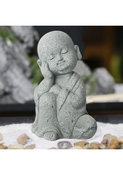 Tiny Buddha Monk Heykeli Figürin Süsler Araba Gösterge Tablosu Dekor Hediyeleri Tek El Yüzde (Yurt Dışından)