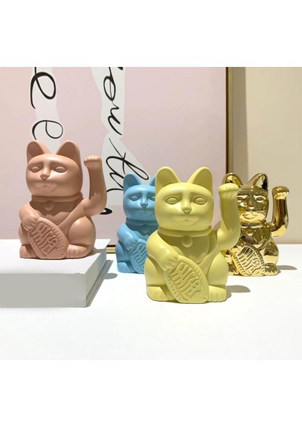 Reçine Figürler Maneki Neko Heykel Ev Aksan Sanat Eseri Şanslı Kedi Heykelleri Mavi (Yurt Dışından) fiyatları