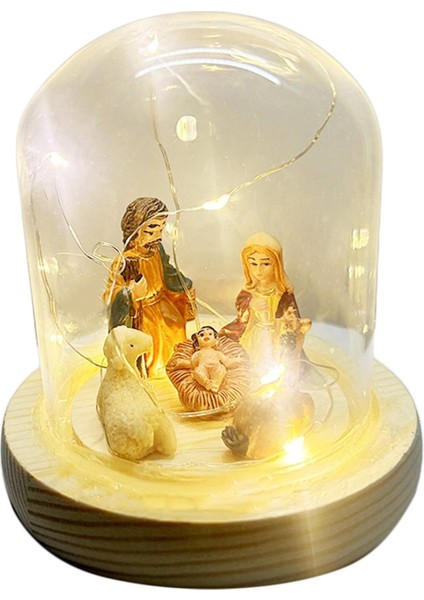 LED Işıkları ile Doğuş Sahnesi Noel Dekorasyonu Için Isa Doğum Süsleme (Yurt Dışından)