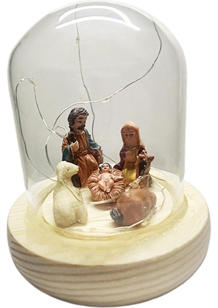 LED Işıkları ile Doğuş Sahnesi Noel Dekorasyonu Için Isa Doğum Süsleme (Yurt Dışından) indirimleri