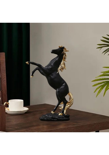 At Heykeli Figürinler Fengshui Mobilya Masaüstü Dekor Siyah Için Koleksiyon (Yurt Dışından) indirimleri