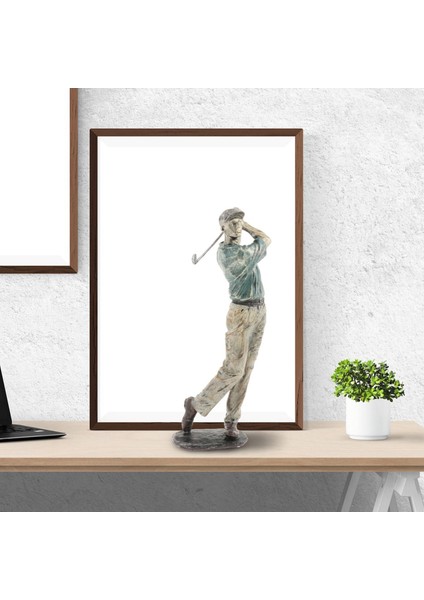 Reçine Man Golfçü Heykel El Sanatları Heykel Spor Dekorasyon Hediyesi (Yurt Dışından) modelleri