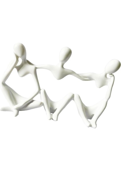 Thinker Reçine Heykelleri Koleksiyon Heykel El Sanatları Ofis Mağazası Süslemeleri Beyaz (Yurt Dışından) fırsatları