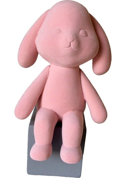 Tavşan Figürin Tavşan Figürü Reçine Heykeli Kitaplık Masaüstü Ev Dekoru Pembe Oturma Sandalyeye Otur (Yurt Dışından)