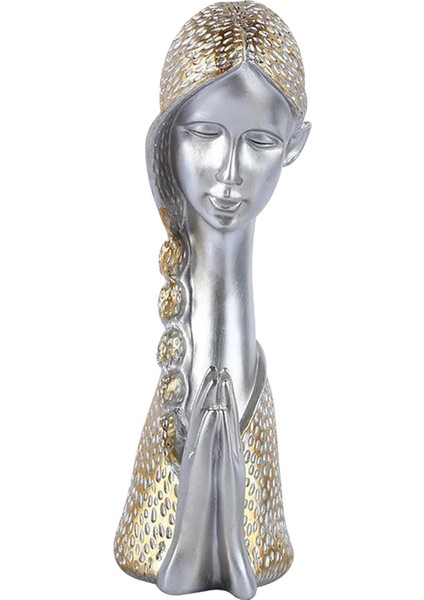 Homil Yarım Uzunlukta Kız Heykel Figürinler Dekorasyon Ev Ofisi Altın (Yurt Dışından) fiyatları