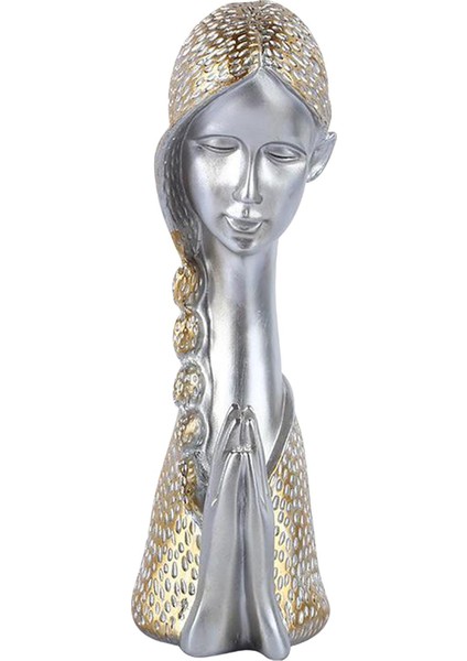 Homil Yarım Uzunlukta Kız Heykel Figürinler Dekorasyon Ev Ofisi Altın (Yurt Dışından) indirimleri