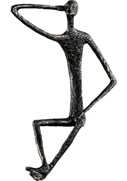 Nordic Insan Heykelcik Metal Heykeli Ev Kitaplık Masası Dekor B 19X7.5X28CM Için (Yurt Dışından)