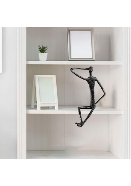 Nordic Insan Heykelcik Metal Heykeli Ev Kitaplık Masası Dekor B 19X7.5X28CM Için (Yurt Dışından) fırsatları