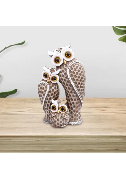 Masaüstü Baykuş Aile Heykeli Dekorasyon Ev Dekoru Baykuş Aşıkları Mutfak Kahverengi Için Hediyeler (Yurt Dışından) fiyatları