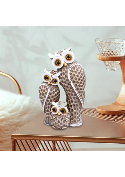 Masaüstü Baykuş Aile Heykeli Dekorasyon Ev Dekoru Baykuş Aşıkları Mutfak Kahverengi Için Hediyeler (Yurt Dışından) fırsatları