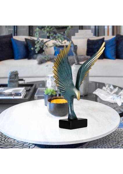 Sanat Reçine Kanat Heykeli Ana Sayfa Figürinler Tablet Dekoratif Süsler El Sanatları Mavi (Yurt Dışından) modelleri