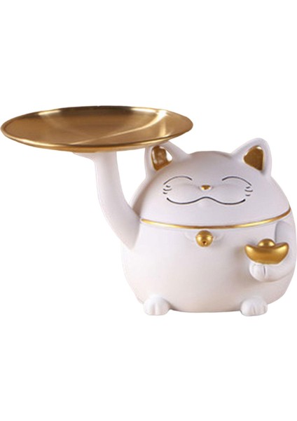 Saatler, Mücevherler, Ruj Tutucu Holdotlar Için Kedi Heykel Masası Depolama Sanat Figürinleri (Yurt Dışından)