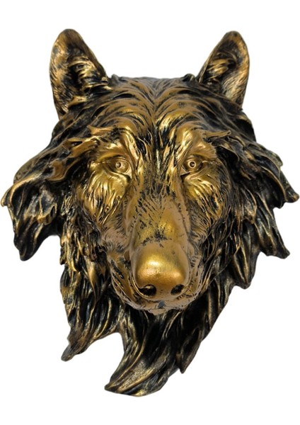 Gerçekçi 3D Hayvan Head Statue Büst Heykel Heykel Çubuğu Dekor Süsü 20.5X13.5X25CM (Yurt Dışından) fırsatları