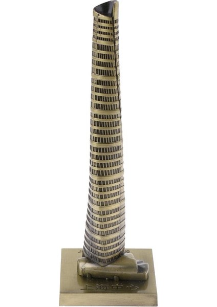 Vintage Bronz Dünyaca Ünlü Bina Mimarlık Modeli, Bina Modeli Heykeli Koleksiyon Figürin Ev Masaüstü Dekoru - 15CM Çin Şangay Kulesi (Yurt Dışından) fiyatları