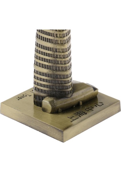 Vintage Bronz Dünyaca Ünlü Bina Mimarlık Modeli, Bina Modeli Heykeli Koleksiyon Figürin Ev Masaüstü Dekoru - 15CM Çin Şangay Kulesi (Yurt Dışından) fırsatları
