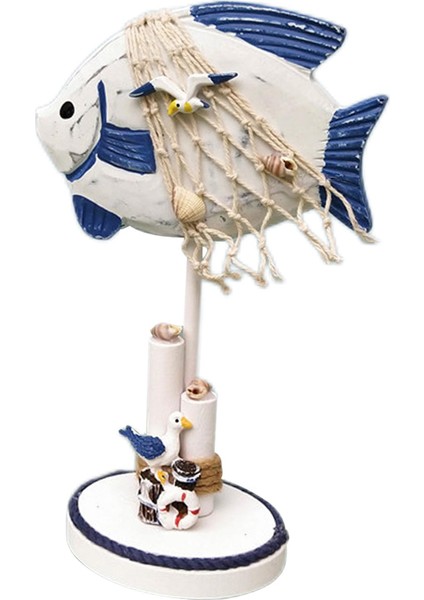 Akdeniz Hayvan Figürinleri Masaüstü Peri Bahçe Balıkları Için Süslemeler Heykeli 5.51X9.06INCH (Yurt Dışından)