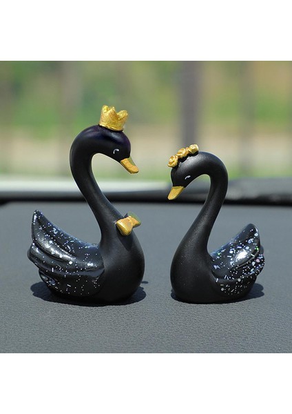 Minyatür Swan Heykeli Heykel Sanat Tablosu Gösterge Tablosu (Yurt Dışından) fırsatları