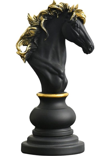 2xinternational Satranç Heykel Süsleri Heykelcik Fotoğrafları Kara Şövalye 2 Adet (Yurt Dışından) fiyatları