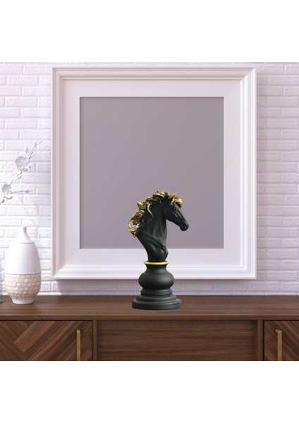 2xinternational Satranç Heykel Süsleri Heykelcik Fotoğrafları Kara Şövalye 2 Adet (Yurt Dışından) fırsatları