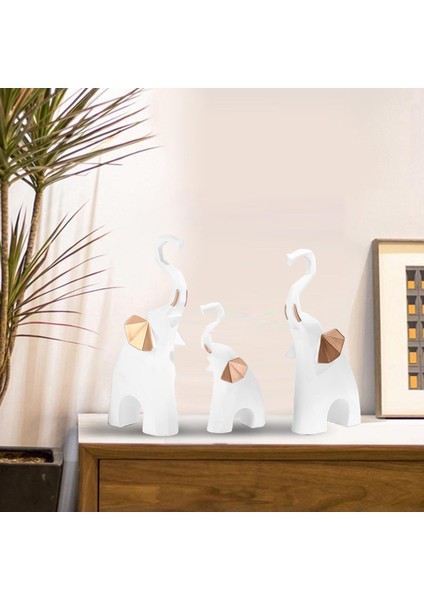 3 Adet Nordic Style Fil Heykelleri Dolap Yatak Odası Otel Beyaz Için Heykelcik (Yurt Dışından) fırsatları