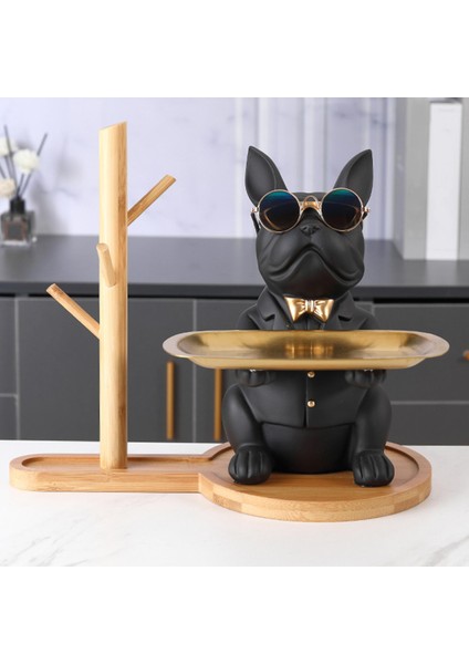 Şık Heykel Heykel Mücevher Anahtarları Tutucu Tepsisi Organizatör Dekor Hediye Siyah (Yurt Dışından) modelleri