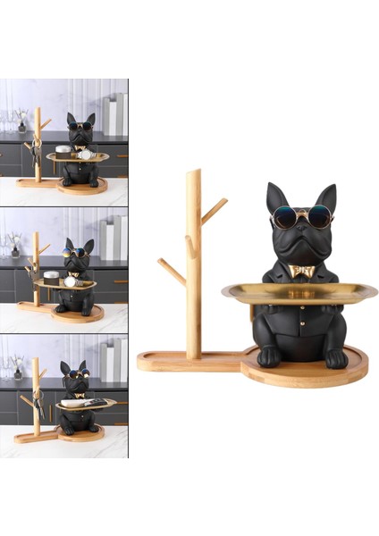 Şık Heykel Heykel Mücevher Anahtarları Tutucu Tepsisi Organizatör Dekor Hediye Siyah (Yurt Dışından) fırsatları