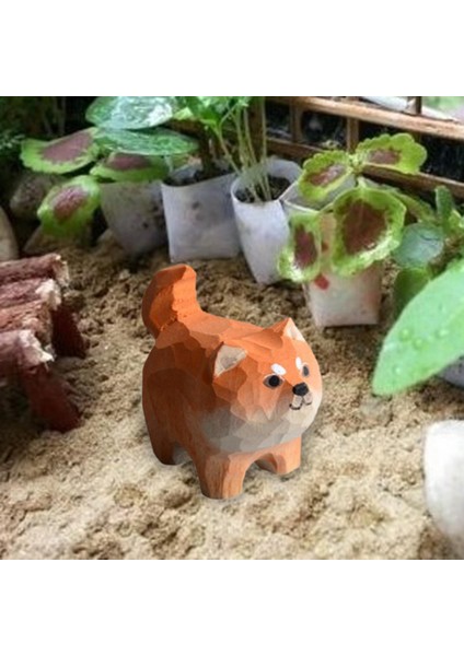 Sevimli Köpek Heykeli Ahşap Heykelcik Hayvan Heykel Dekor Ofis Süslemesi (Yurt Dışından) fiyatları