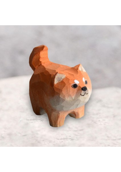 Sevimli Köpek Heykeli Ahşap Heykelcik Hayvan Heykel Dekor Ofis Süslemesi (Yurt Dışından) modelleri