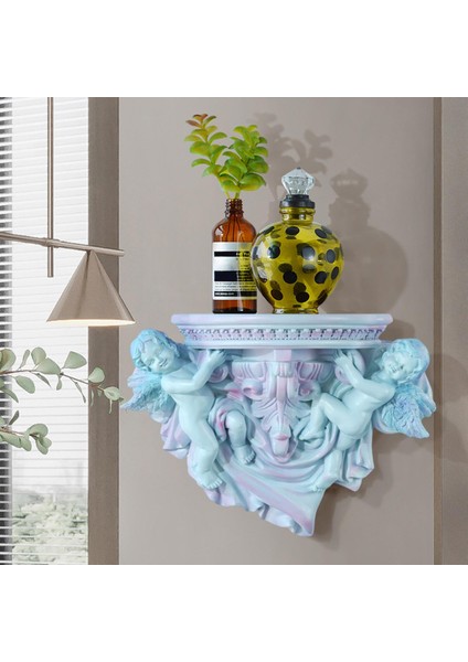 Çok Işlevli Duvar Yüzen Raf Ekran Heykel Oturma Odası Ev Dekor Açık Mavi (Yurt Dışından) modelleri