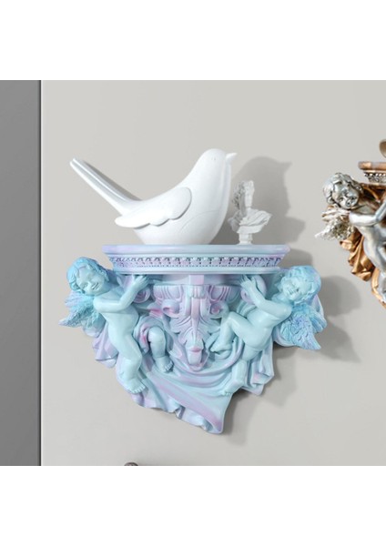 Çok Işlevli Duvar Yüzen Raf Ekran Heykel Oturma Odası Ev Dekor Açık Mavi (Yurt Dışından) fırsatları