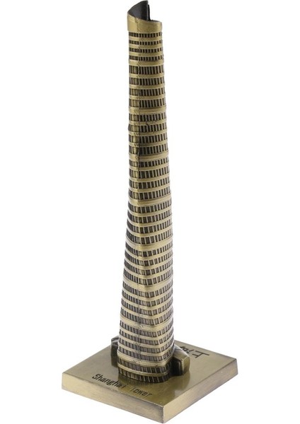 Vintage Bronz Dünyaca Ünlü Bina Mimarlık Modeli, Bina Modeli Heykeli Koleksiyon Figürin Ev Masaüstü Dekoru - 15CM Çin Şangay Kulesi (Yurt Dışından) indirimleri