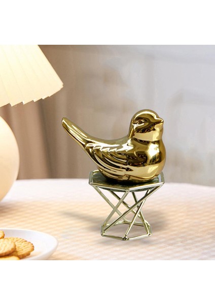 Seramik Heykel Heykel Şarap Dolabı Dekorlar Mobilyalar Hayvan Figürinleri Altın Kuş 8X9.2X6CM (Yurt Dışından) indirimleri