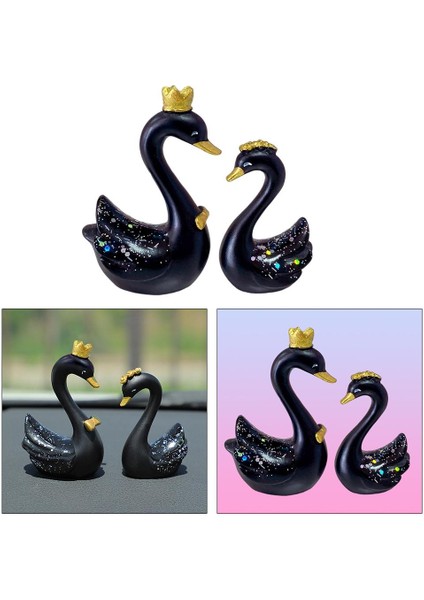 Minyatür Swan Heykeli Heykel Sanat Tablosu Gösterge Tablosu (Yurt Dışından) indirimleri