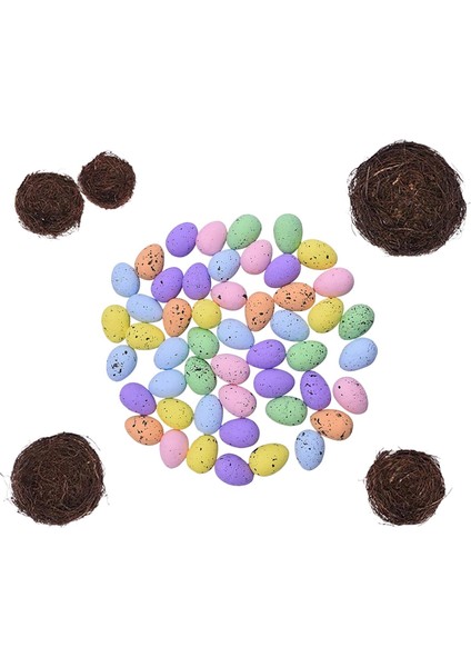 Mini Paskalya Rattan Dokuma Renkli Yumurta Props Dıy (Yurt Dışından) fırsatları